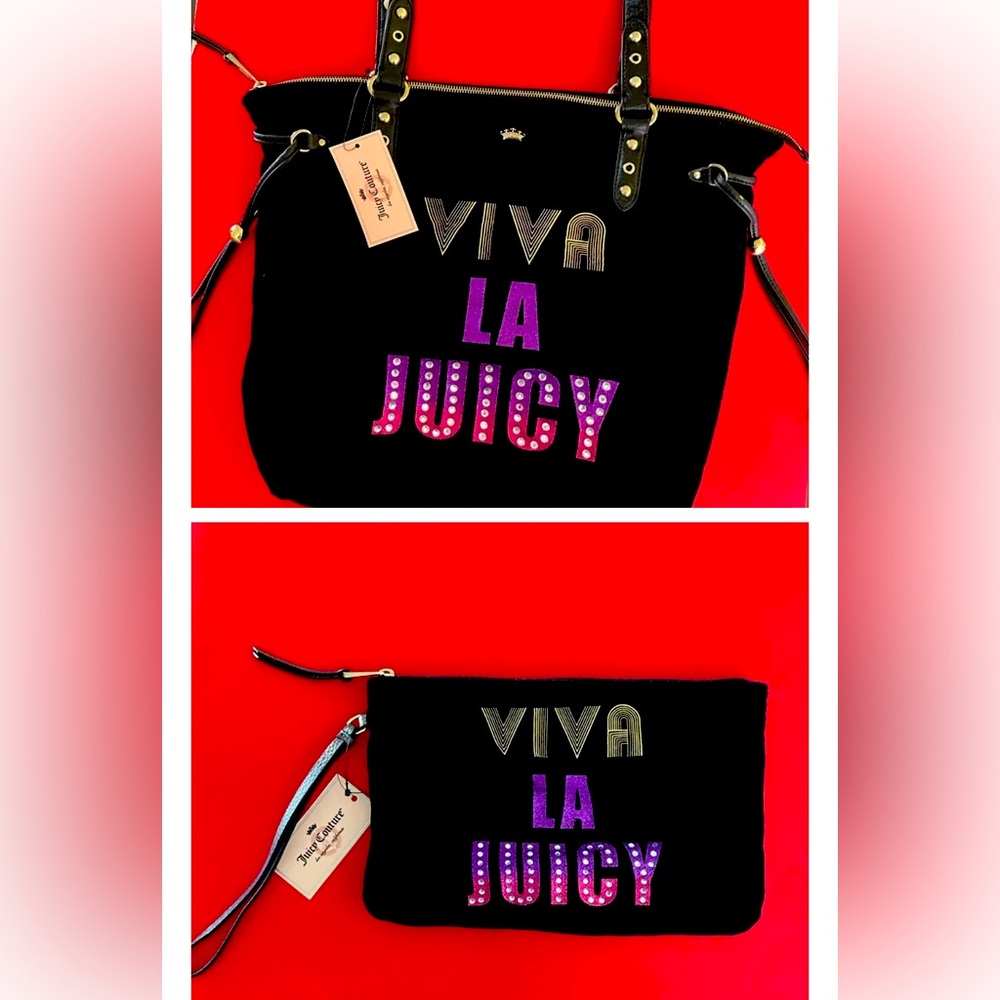 Juicy Couture "Viva La
Juicy" Shoulder Bag /Tote
Satchel W/ Matching
Wristlet